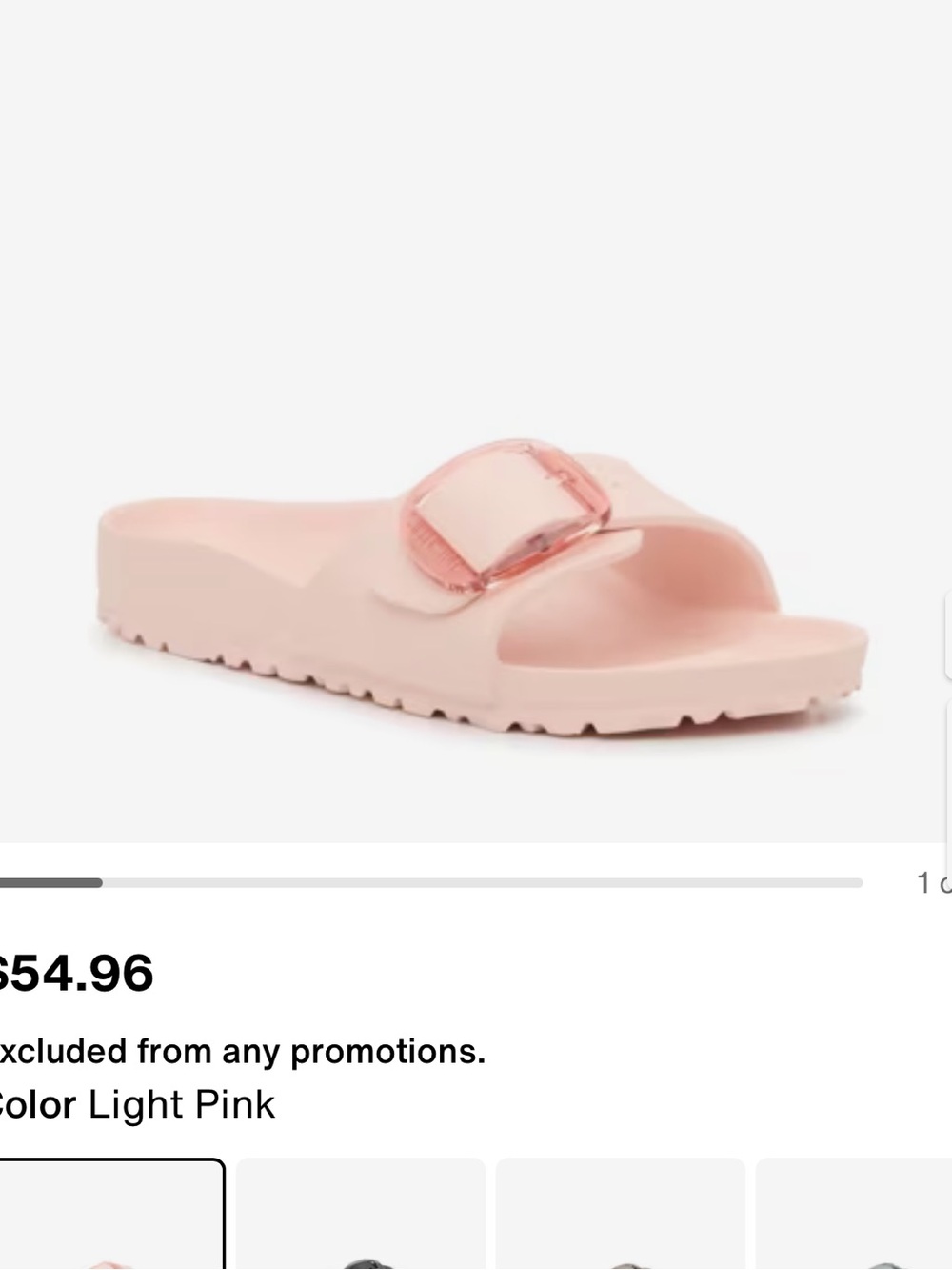 Birkenstock Madrid Big Buckle Sandal - Women's size 39 NEW! Light pink